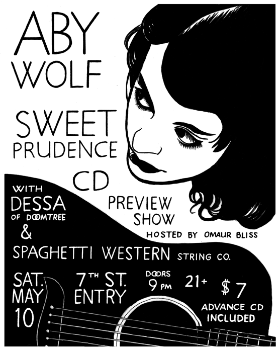 Aby Wolf: Sweet Prudence Preview Show flyer