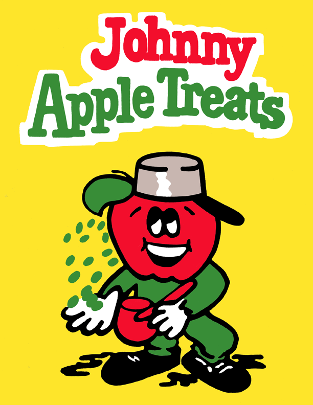 Ferrara Pan Johnny Apple Treats package logo character